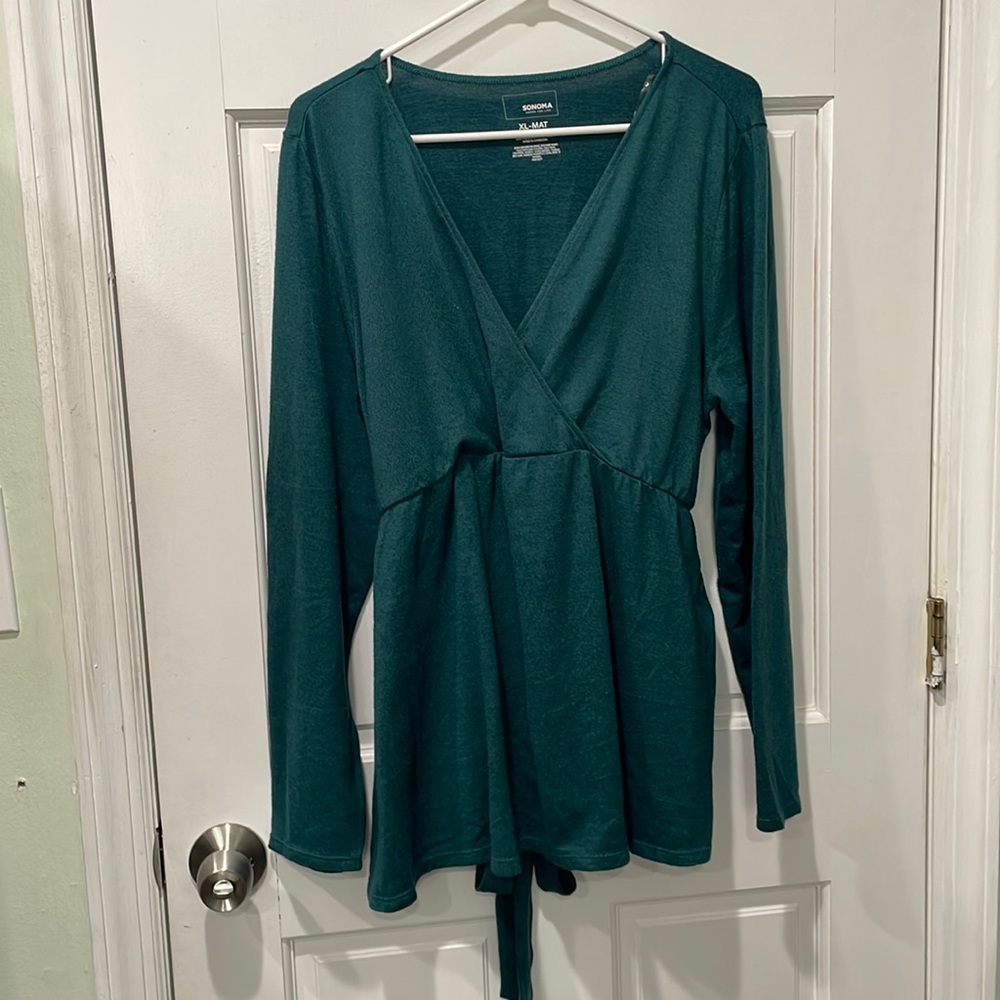 Green maternity tunic